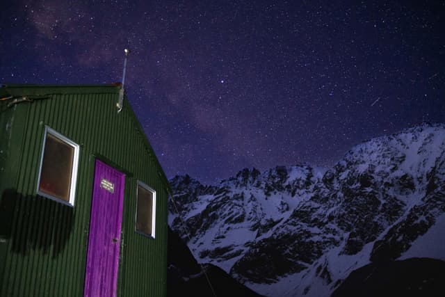 Cameron Hut under the stars